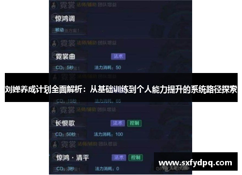 刘婵养成计划全面解析：从基础训练到个人能力提升的系统路径探索